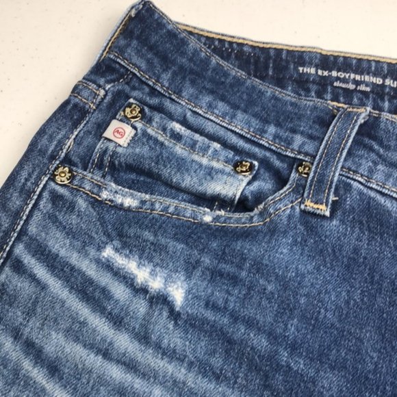 PREMIUM AG ADRIANO GOLDSCHMIED EX-BOYFRIEND CLASSIC SLIM JEANS 25x27 ๐ - Picture 7 of 14